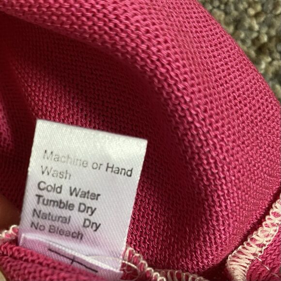 Ming Wang Cardigan 2X Colorblock Acrylic Knit Black Pink 3/4 Sleeve Relaxed - Picture 8 of 8